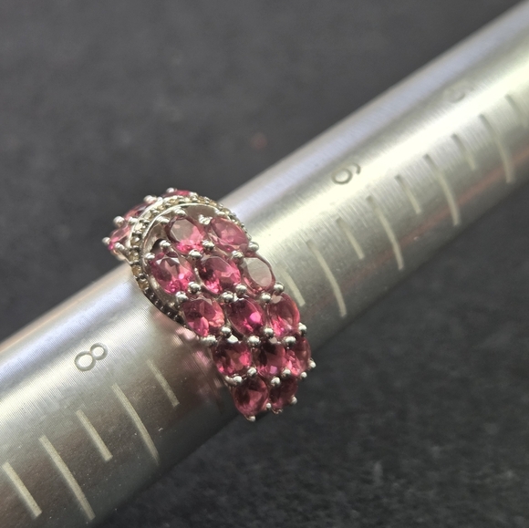 14k Gold Tourmaline and Diamond Ring Sz 7 - Picture 6 of 7